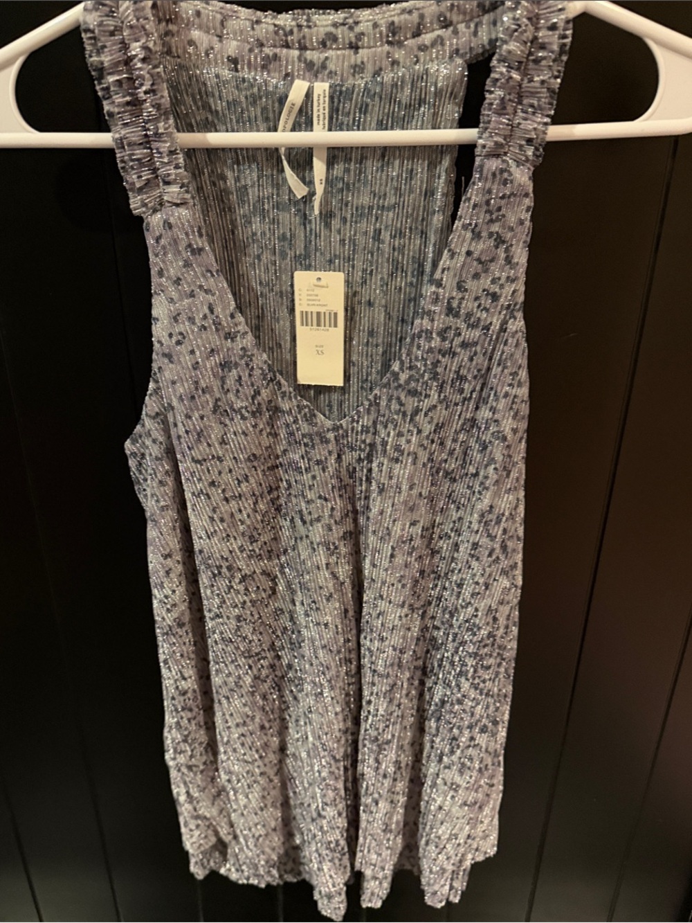 Anthropologie Lavender Speckled Ribbed V-Neck Tank